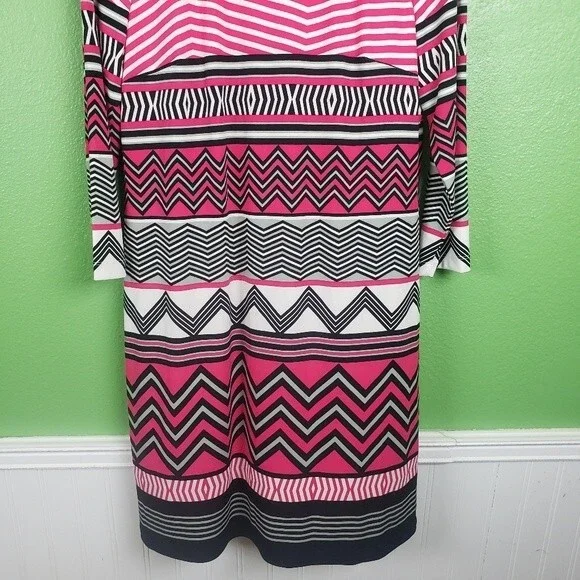 Eliza J pink abstract geometric design short dress size 8 - Picture 8 of 10